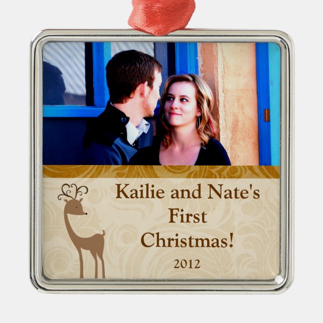 Ornamentos Personalizados personalizados Elegante  (Frente)