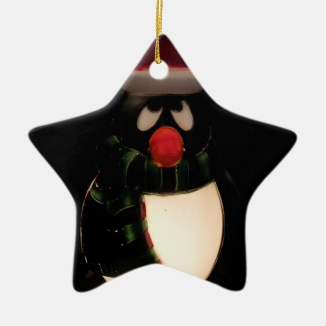 Ornamentos pingüinos - Rojo inverso (Frente)