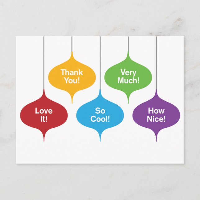 Ornamentos retro navidades regalo tarjeta de agrad (Anverso)