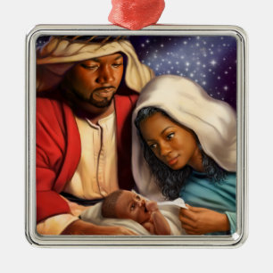 Ornamentos santos afroamericanos del navidad de la