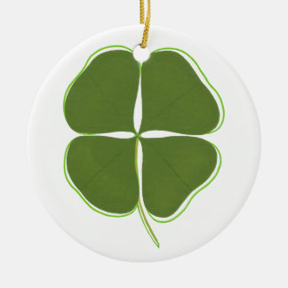Ornamentos Shamrock de cuatro hojas de color verde