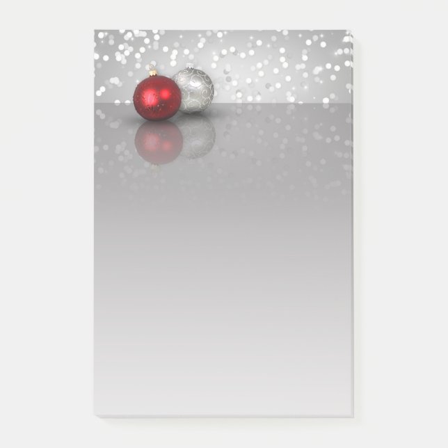 Ornamentos Shimmery Christmas - Notas Post-it® (Anverso)