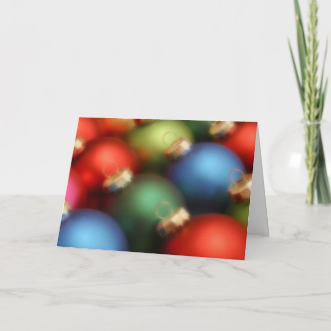 Ornamentos silenciados - Tarjeta Navidad (Anverso)