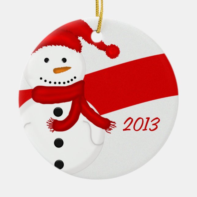 Ornamentos Snowman personalizados (Frente)