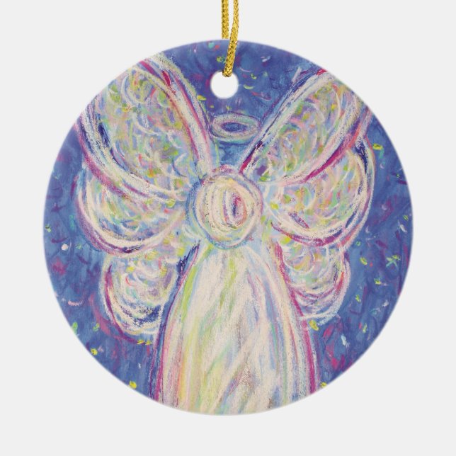 Ornamentos Starry Night Angel Art Holiday (Frente)