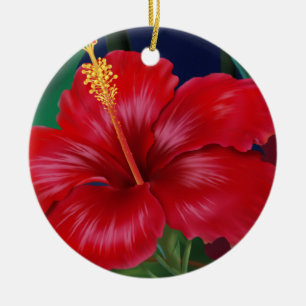 Ornamentos tropicales del hibisco del paraíso