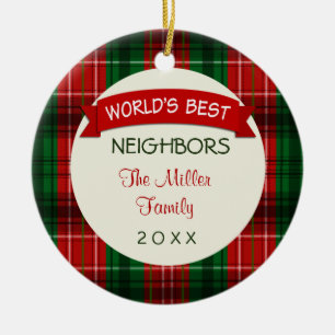 Ornamentos vecinos del regalo del navidad de la