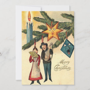 Ornamentos vintage de árbol extraño de Navidad