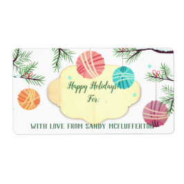 Ornamentos yarn tejiendo crochet pegatina navideña