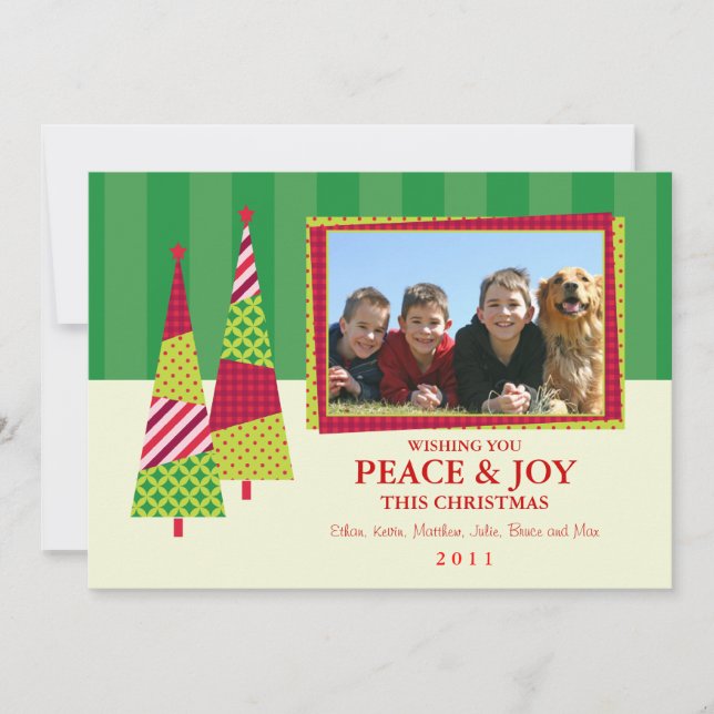 Ornar el árbol de Navidad y la tarjeta fotográfica (Anverso)