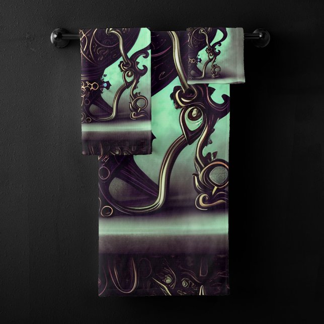 Ornate Cauldron con bola de cristal verde y orbs (Subido por el creador)