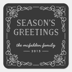 Ornate Frame Holiday Pegatina - Sólo
