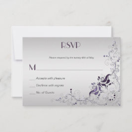 Ornate Morple Swirls en Silver RSVP