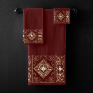 Ornate Opulence   Florecimiento Rojo y Oro Jeweld