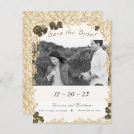 Ornate Rosas Guardar la tarjeta de fecha