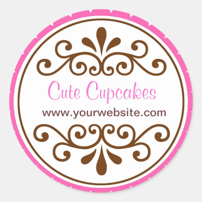 Ornate Scroll Pegatinas (Anverso)