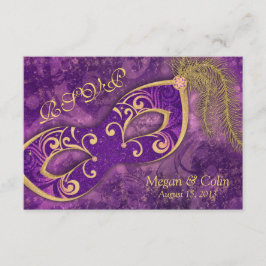 Ornate Victorian Masquerade Ball Wedding RSVP