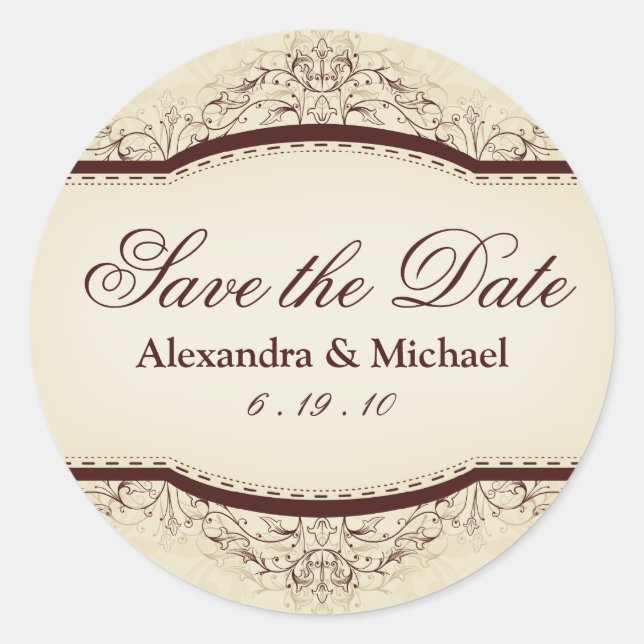 Ornate Vintage Pegatinas (Anverso)