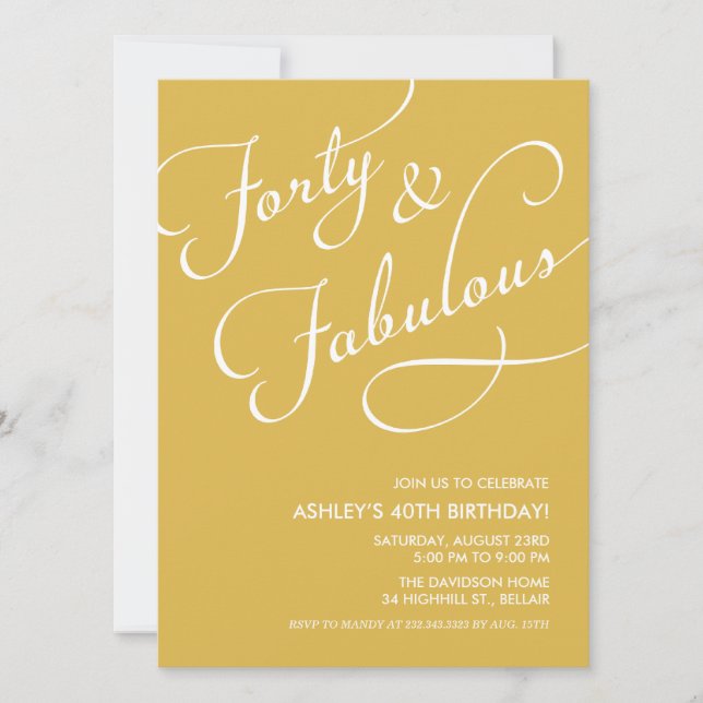 Oro 40 e invitaciones fabulosas (Anverso)