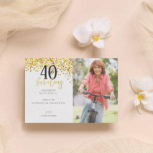 Oro 40 y fabulosas invitaciones para fiestas de cu