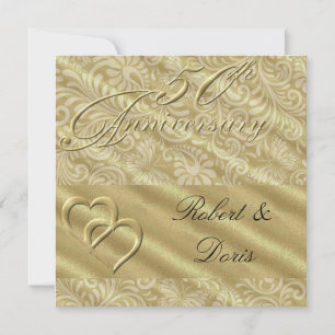 Oro 50° aniversario Boda Invitación al oro