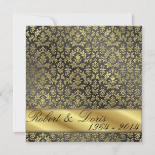 Oro 50° aniversario Boda Invitación al oro