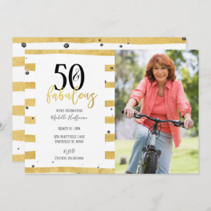 Oro 50 y fabulosas invitaciones para fiestas de cu