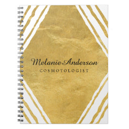 Oro adaptable y cuaderno blanco