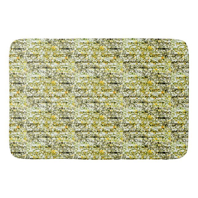 Oro amarillo y queso negro Imprimir alfombra de ba (Anverso)