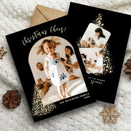 Oro Árbol de Navidad Dos Foto 2022