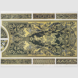 Oro arquitectónico y papel negro de descomposición