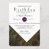 Oro Art Deco de los años 20 | Invitación a la fies