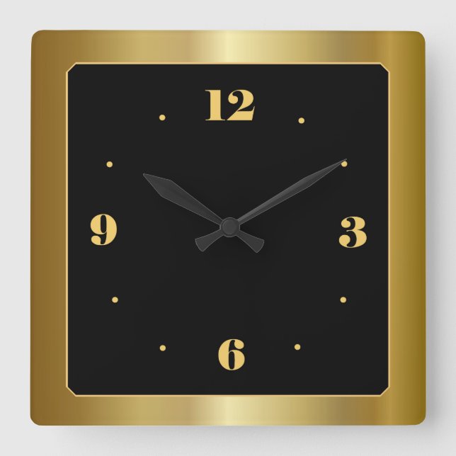 Oro asombroso con reloj de pared central negro (Anverso)