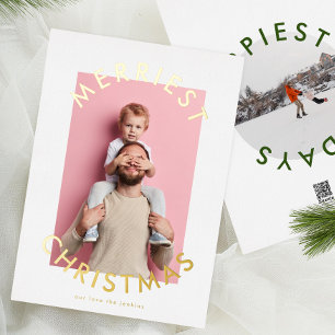 Oro Atrevido Tarjetas de Navidad Modernas Sencilla