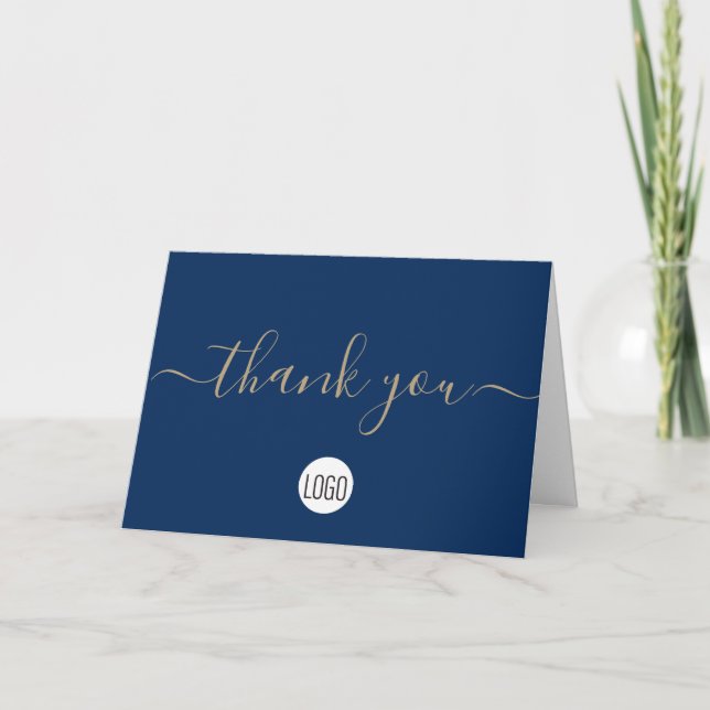 Oro Azul Agradecimiento Personalizado al Cliente (Anverso)