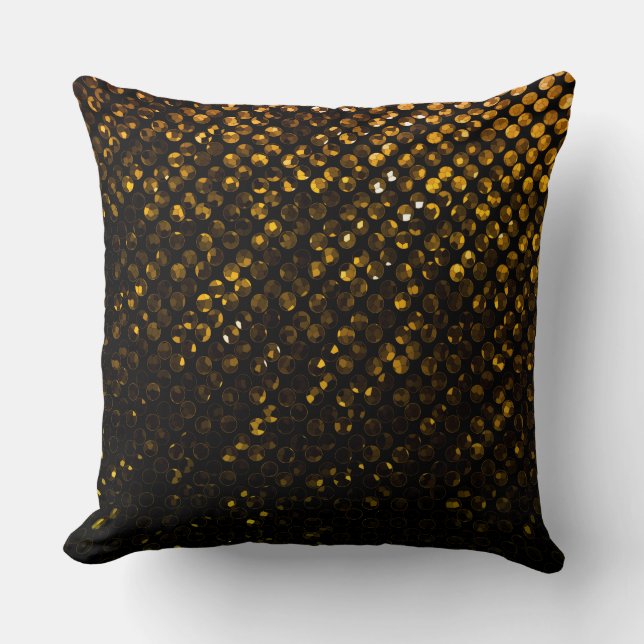 Oro Bling cristalino Strass de la almohada (Anverso)