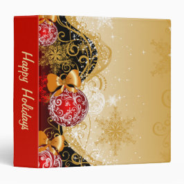 Oro brillante y ornamento rojo