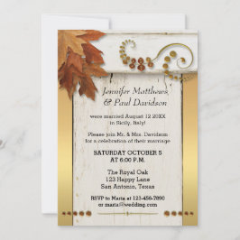 Oro Cae deja invitación a la fiesta de posboda