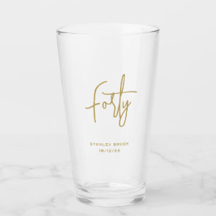 Oro Caligráfico Simple 40 cumpleaños