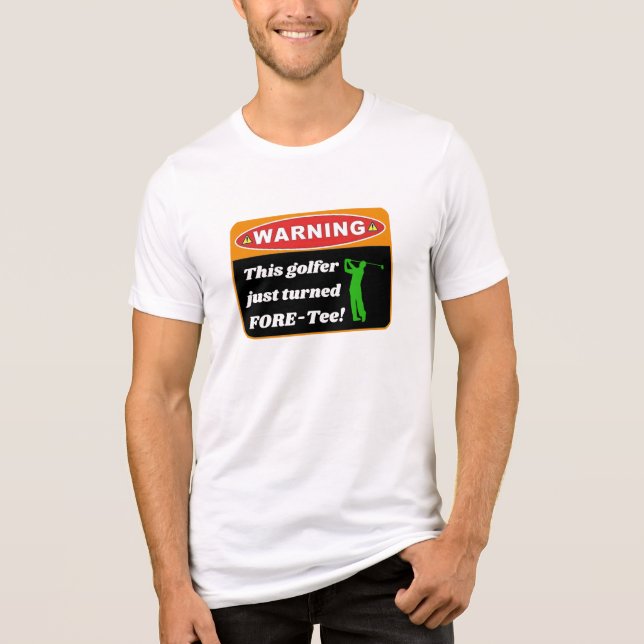 "¡Oro! Camisa de cumpleaños de golf de 40" - Graci (Anverso)