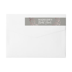Oro color de rosa elegante y ducha nupcial gris