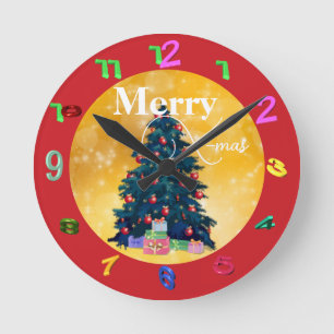 Oro con reloj de pared X-mas