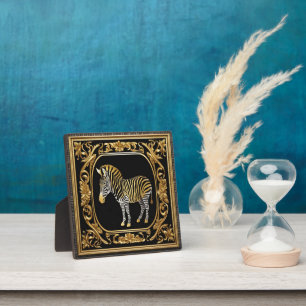 Oro de cebra y marco ornamental negro