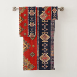 Oro de época antiguo Onyx Rojo Kilim turco