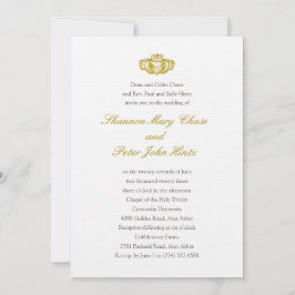 Oro de la invitación al anillo Claddagh irlandés