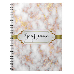 Oro de mármol del cuaderno