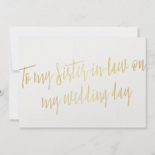 Oro de moda "A mi cuñada el día de mi boda"