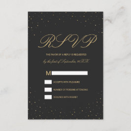 Oro de Moda moderna especulado con negro RSVP