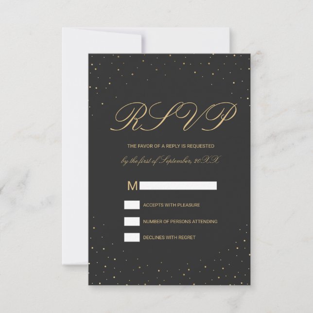 Oro de Moda moderna especulado con negro RSVP (Anverso)