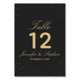 Oro de Moda moderna especulado con números de mesa